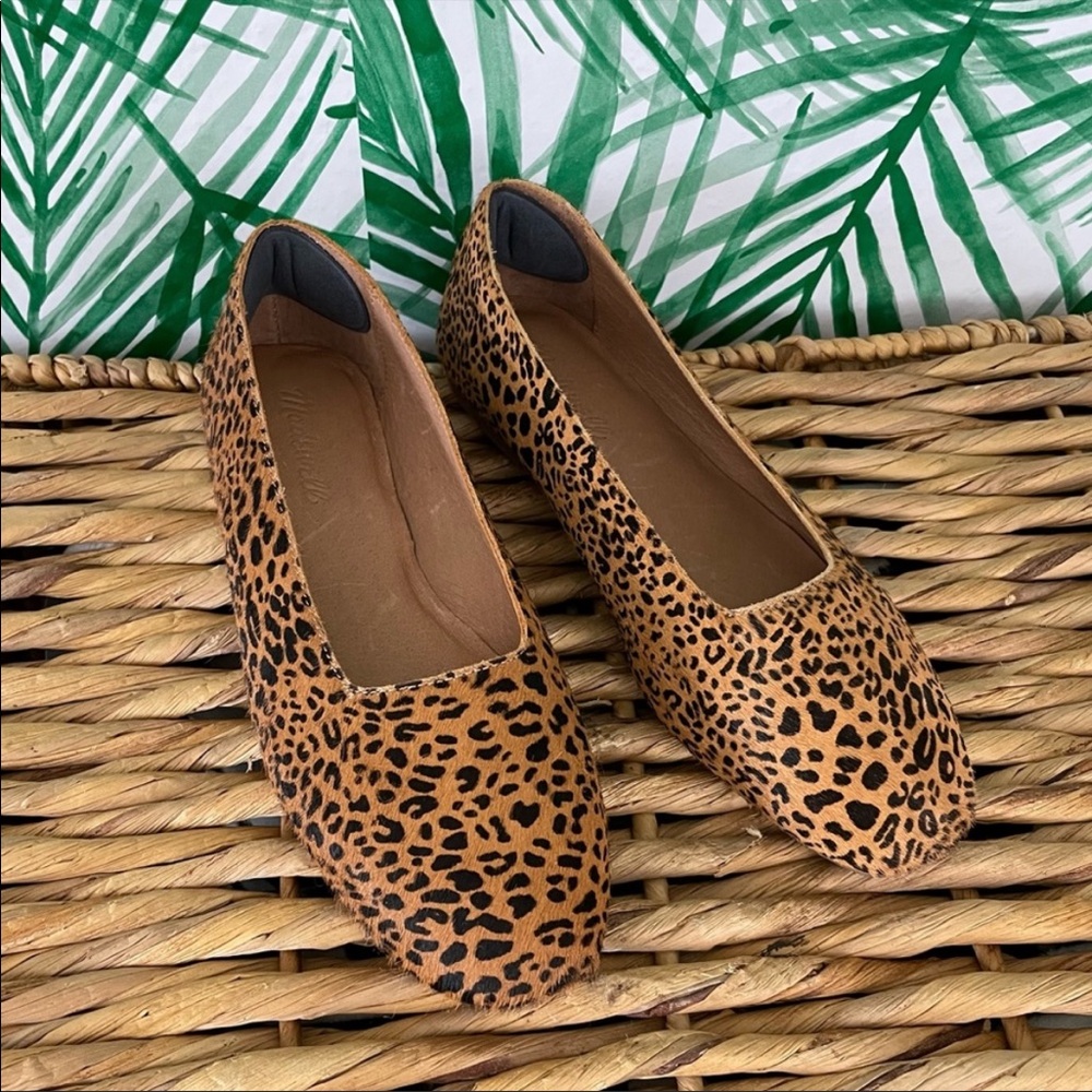 Madewell The Cory Flat Leopard Calf Hair Desert
